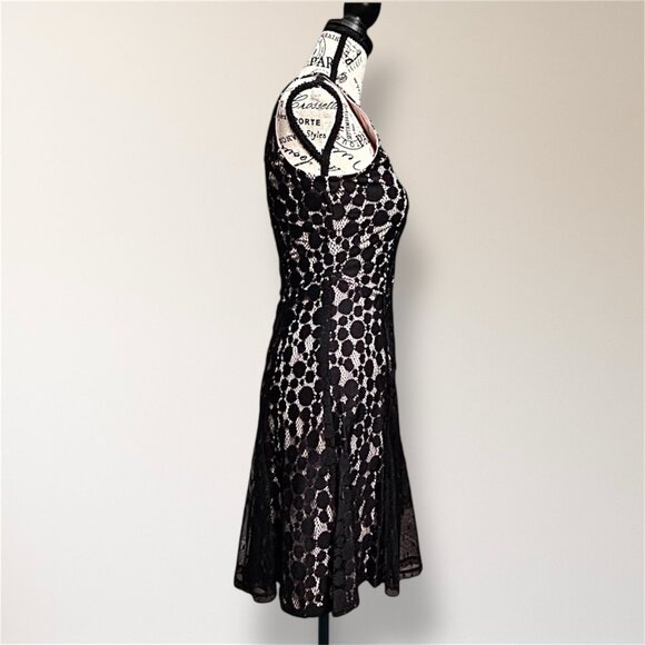 Disney Minnie Rocks the Dots Black Polka Dot Lace Mini Dress Whimsigoth Witchy S - Picture 4 of 9